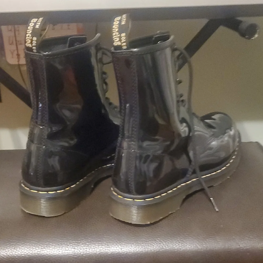 Dr. Martens Black Patent Leather Boots - Picture 4 of 5